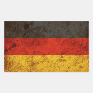 Rugged German Flag Rectangular Sticker
