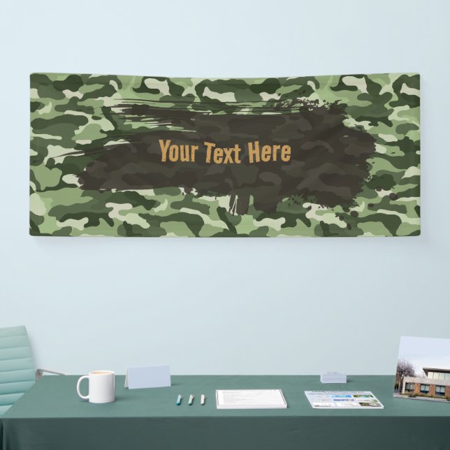 Rugged Green Camouflage Long Banner (Tradeshow)