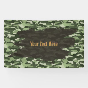 Rugged Green Camouflage Personalised Banner