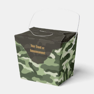 Rugged Green Camouflage Personalised Favour Box