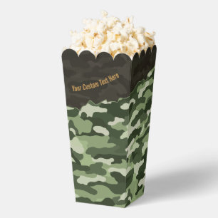 Rugged Green Camouflage Personalised Favour Box