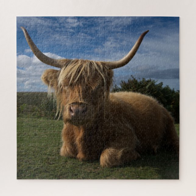 Rugged Highland Cow Jigsaw Puzzle (Vertical)
