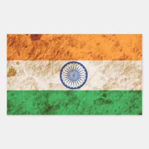 Rugged Indian Flag Rectangular Sticker