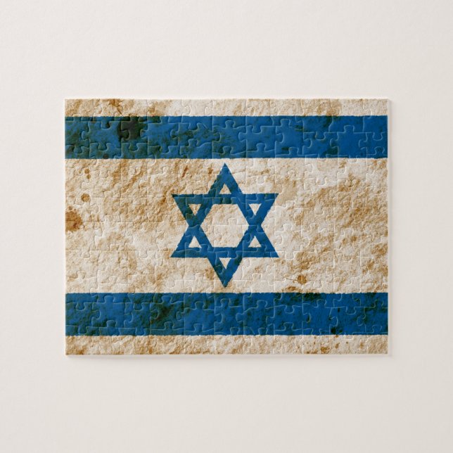 Rugged Israeli Flag Jigsaw Puzzle (Horizontal)