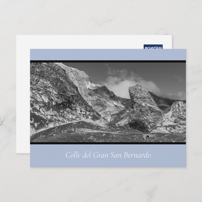 Rugged Landscape Gran San Bernardo  Postcard (Front/Back)
