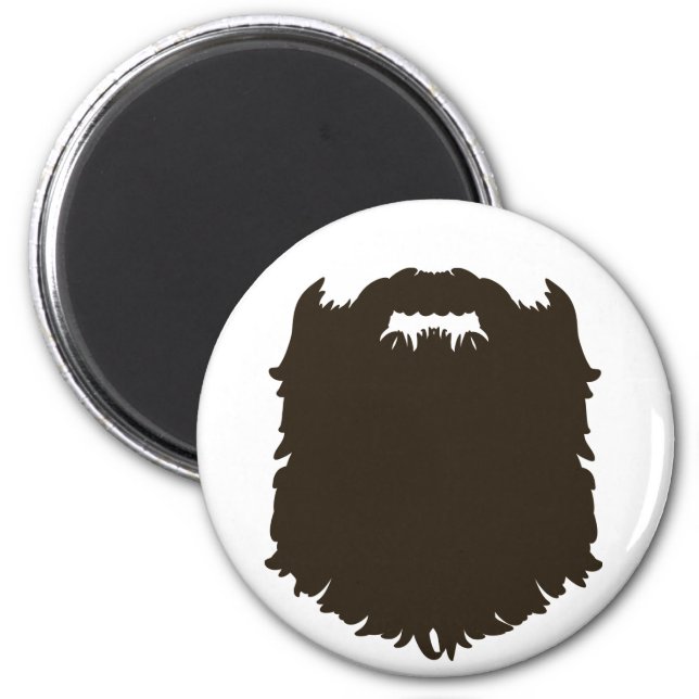 Rugged manly beard magnet (Front)