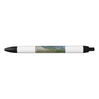 Rugged Mountain Landscape Black Ink Pen
