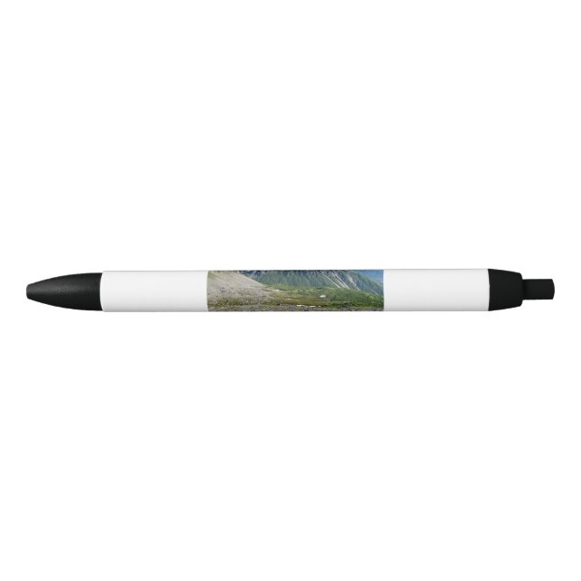 Rugged Mountain Landscape  Black Ink Pen (Front)