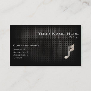 Rugged Music Note Business Card