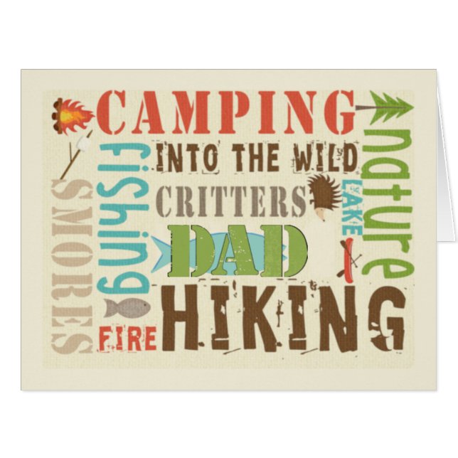 Rugged Outdoorsman Father's Day Card (Front Horizontal)