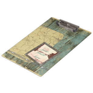Rugged Planks Clipboard Clip Board