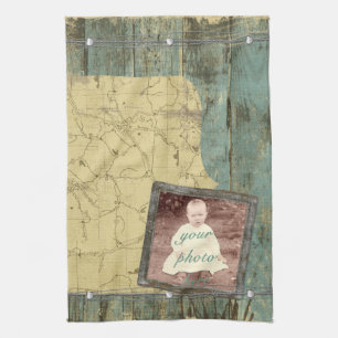 Rugged Planks Lumber Photo Tea Towel Kitchen Towel