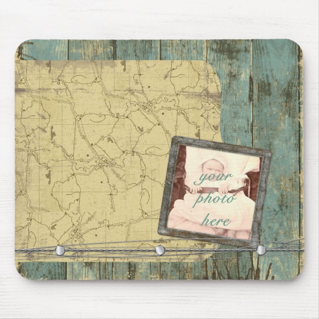 Rugged Planks Map  Mousepad Mouse Pad (Front)