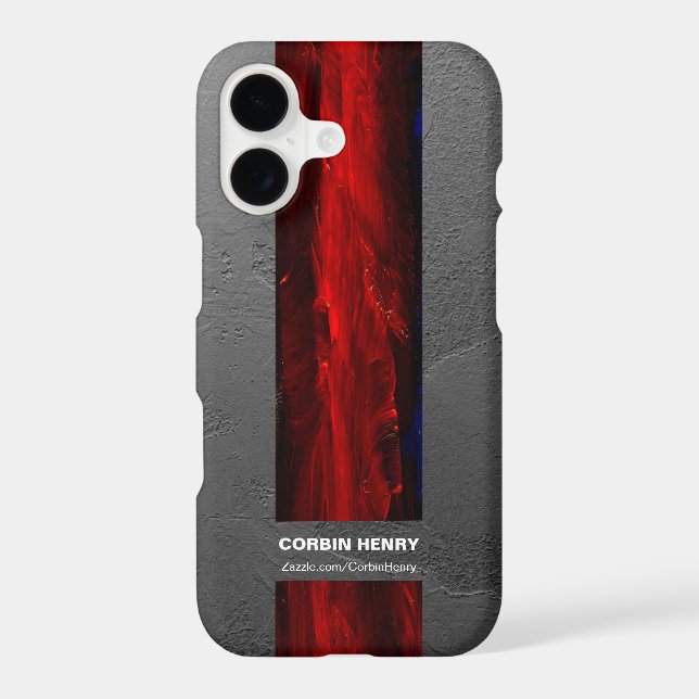 Rugged Red Name Abstract Texture (Back)
