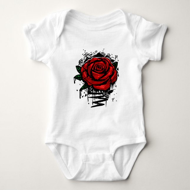 Rugged Rose Baby Bodysuit (Front)