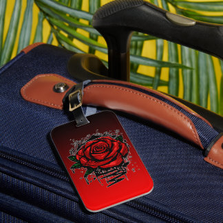 Rugged Rose Luggage Tag