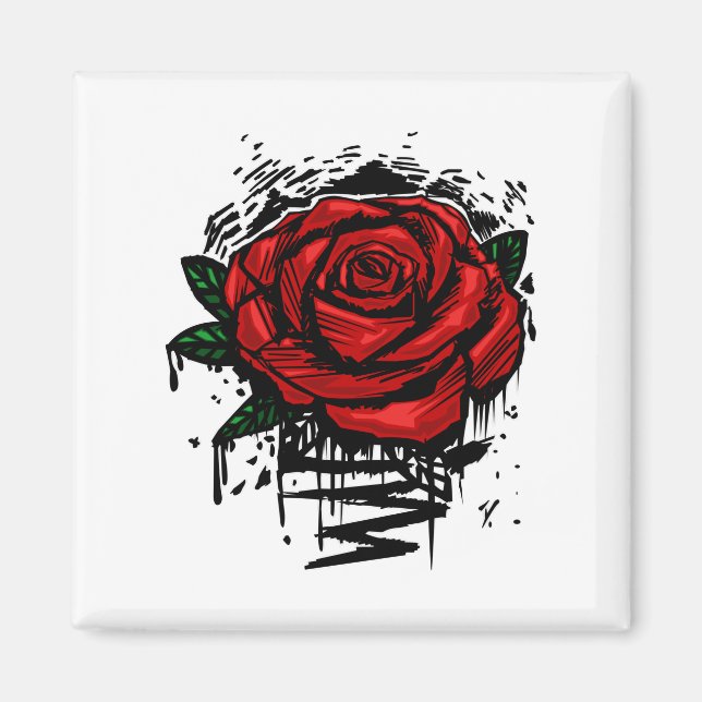 Rugged Rose Magnet (Front)