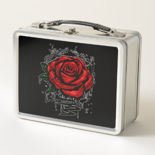Rugged Rose Metal Lunch Box