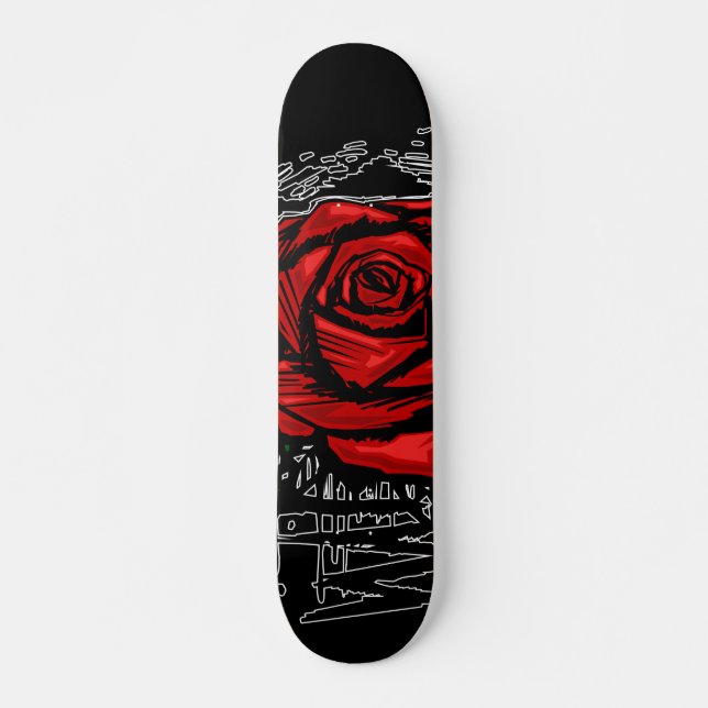 Rugged Rose Skateboard (Front)