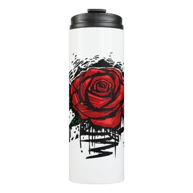 Rugged Rose Thermal Tumbler (Front)