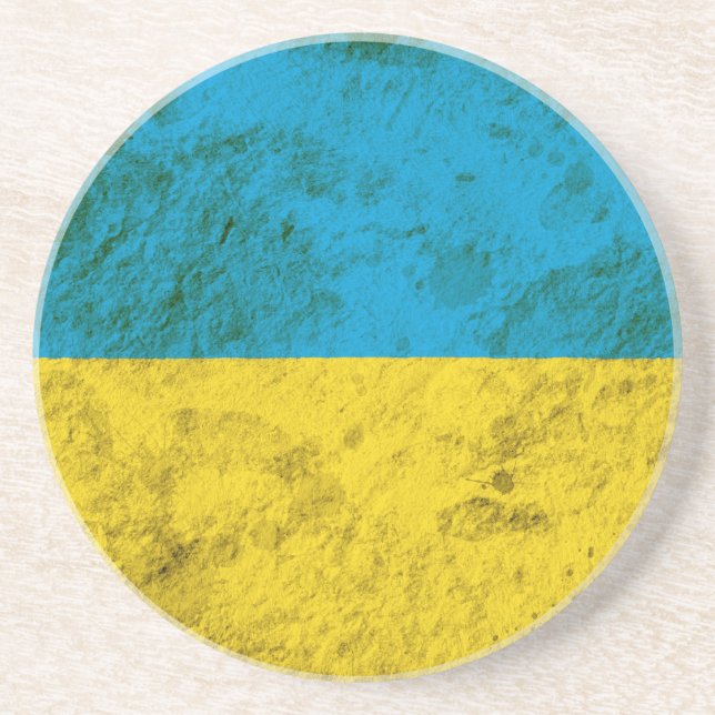 Rugged Ukrainian Flag Coaster (Front)