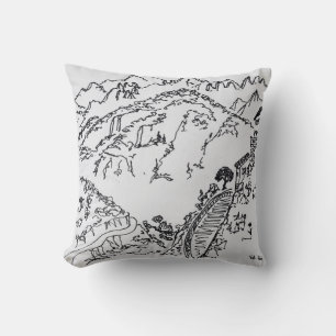 Rugged Val d'Asco Corsica, France Cushion