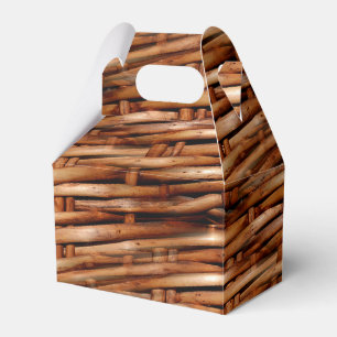 Rugged Wicker Basket Look Favour Box