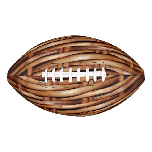 Rugged Wicker Basket Look Football (Front)