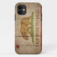 Rugged Wood California Flag