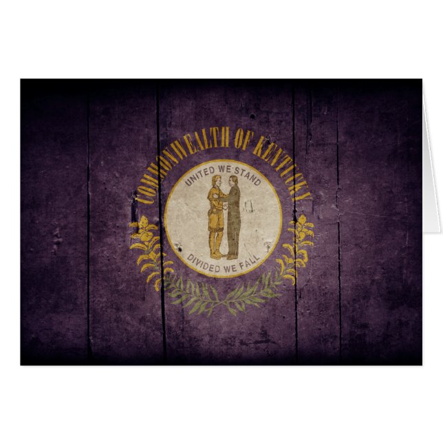 Rugged Wood Kentucky Flag (Front Horizontal)