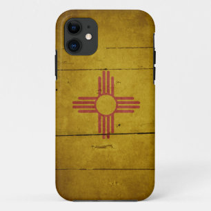 Rugged Wood New Mexico Flag iPhone 11 Case