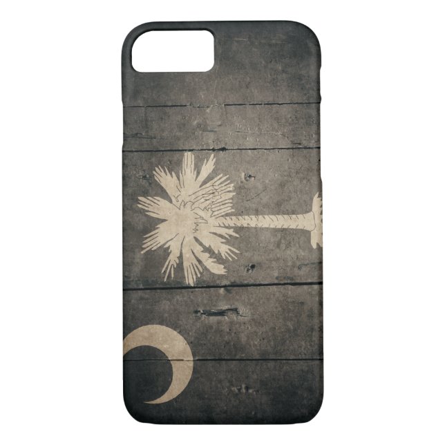 Rugged Wood South Carolina Flag Case-Mate iPhone Case (Back)