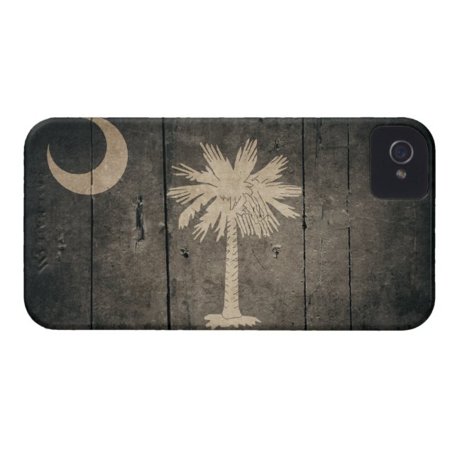Rugged Wood South Carolina Flag Case-Mate iPhone Case (Back Horizontal)