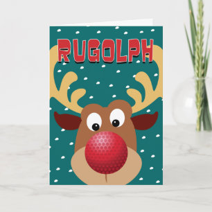 Rugolph The Reindeer Holiday Card