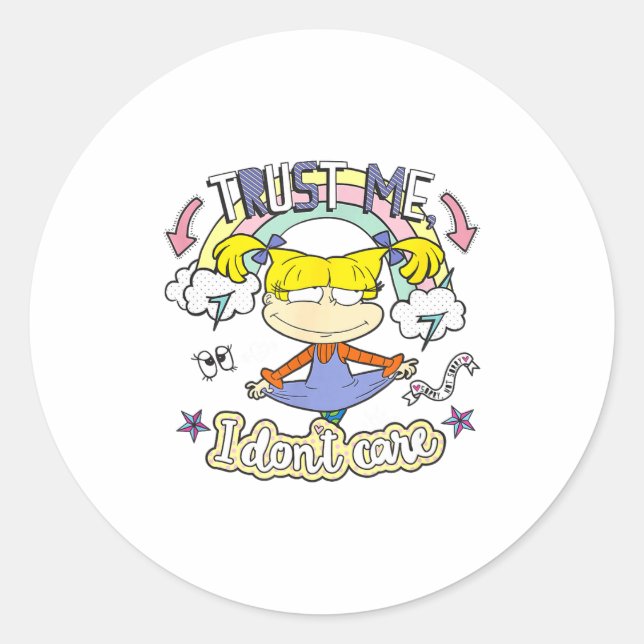 Rugrats Angelica Trust Me, I Don't Care  Classic Round Sticker (Front)