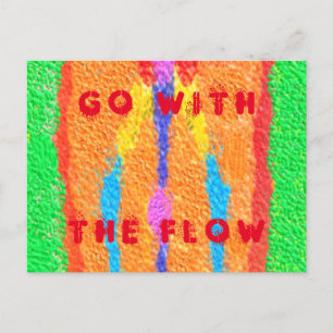 Rugs and Rags abstract pure art supreme            Holiday Postcard