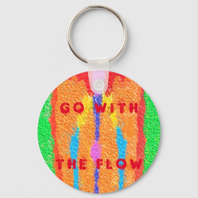Rugs and Rags abstract pure art supreme            Key Ring (Front)