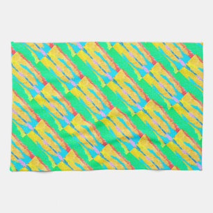 Rugs and Rags abstract pure art supreme Tea Towel