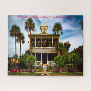 Ruhl House Galveston. Christmas Greetings Jigsaw Puzzle
