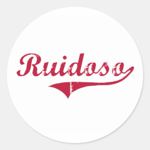 Ruidoso New Mexico Classic Design Round Sticker