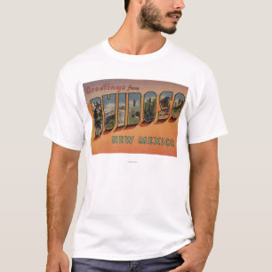 Ruidoso, New Mexico - Large Letter Scenes T-Shirt