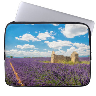 Ruin in Lavender Field, France Laptop Sleeve