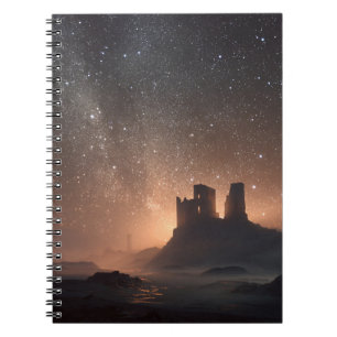 Ruined Castle Glow Star-Filled Night Notebook