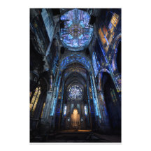 Ruined Cathedral Stained Glass Projection Glow