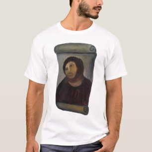 ruined jesus painting fresco - (latin: ecce homo) T-Shirt