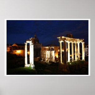 Ruins at Night Poster