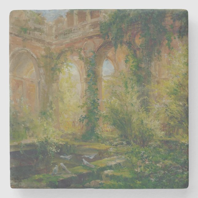 Ruins – Cour des comptes Ballroom Stone Coaster (Front)