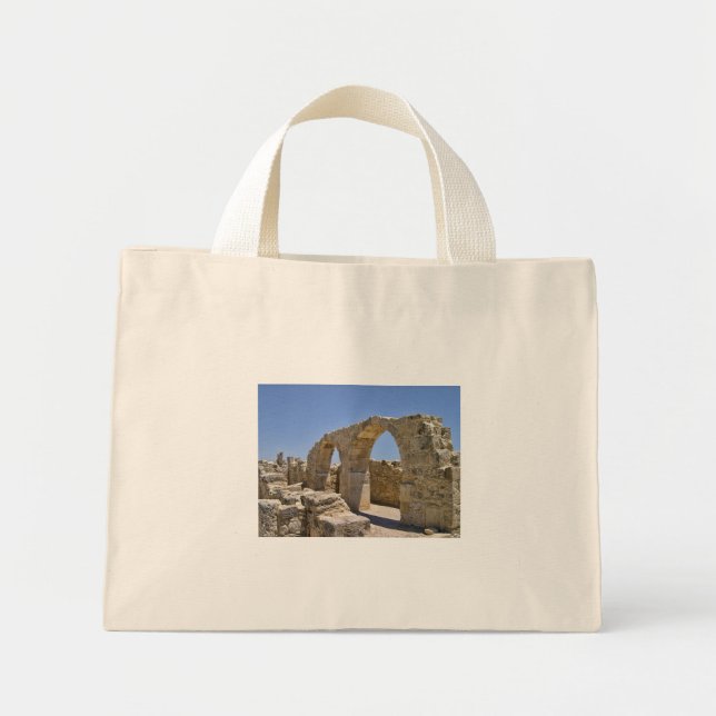 ruins in cyprus mini tote bag (Front)