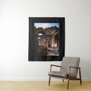 Ruins Of A Roman Bath With Washerwomen Tapestry