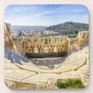 ruins of ancient theatre of Herodion Atticus Coaster